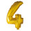 Foil Balloon Number 4 Gold Multi-Color 41cm 1