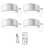Wall Mounted Wireless Picture Light White 4 pcs 1