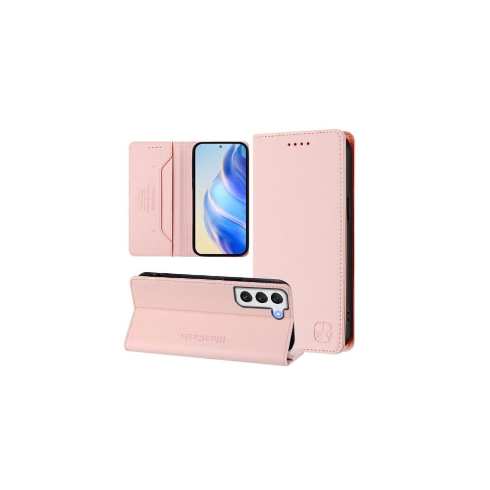Samsung Galaxy S22 5G Case Bifold Magnetic Rfid Leather Pink 962029401896