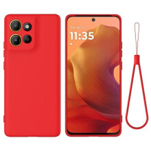 Motorola Moto G86 5G case solid red silicone drop-resistant