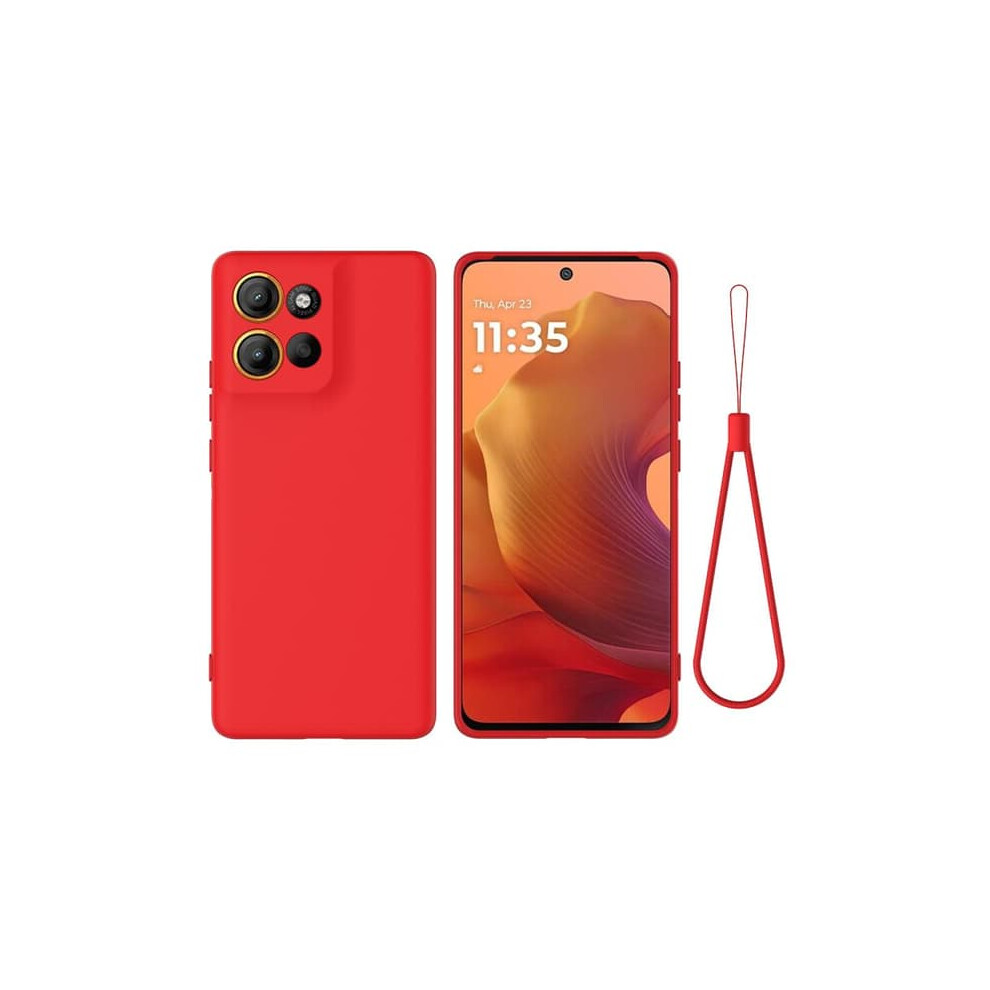 Motorola Moto G86 5G Case Solid Silicone Drop-Resistant Red 962029401957