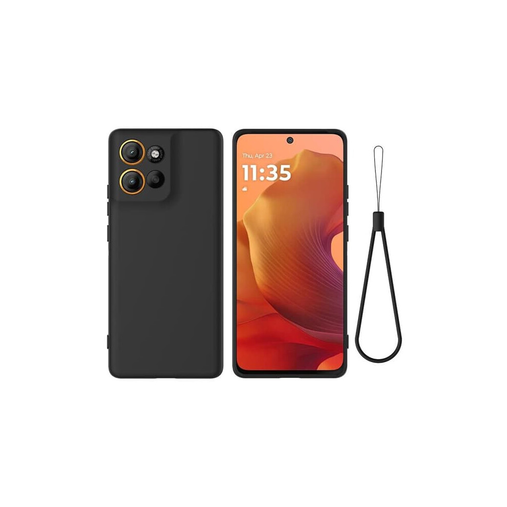 Motorola Moto G86 5G Case Solid Silicone Full-Cover Black 962029401926