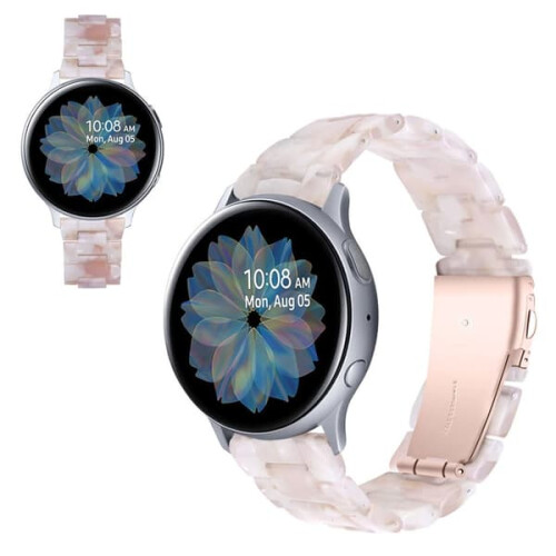 Samsung Galaxy Watch 42mm band pink white