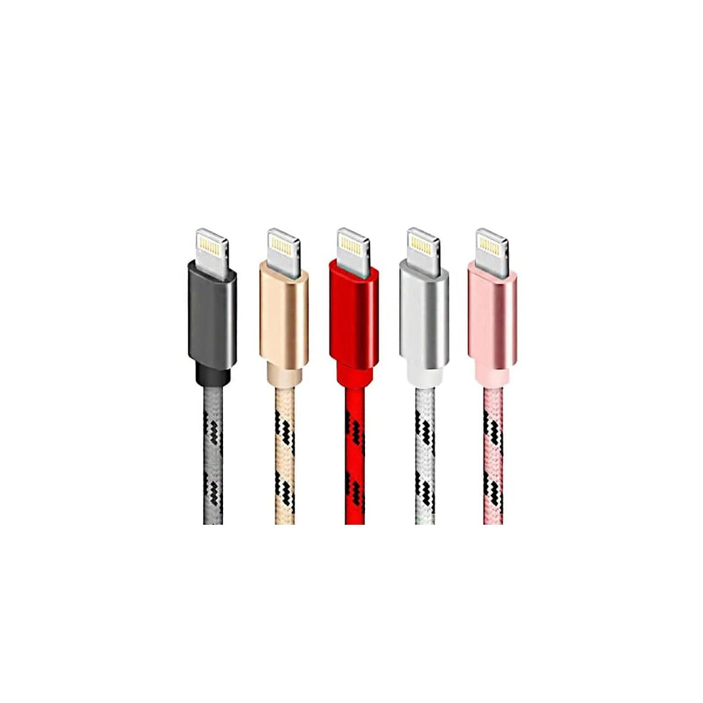 Lightning Charging Cable Braided 2M 5-Pack 962029406297