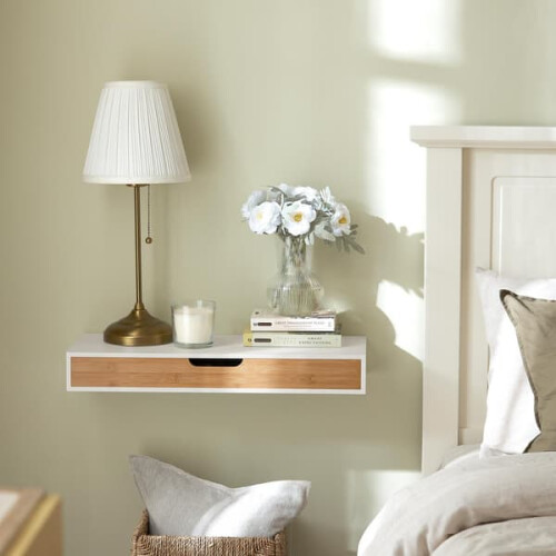 SoBuy wall-mounted storage shelf with drawers 60 cm