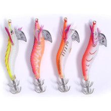 Fishing Lures Shrimp 3D Eyes Luminous Plastic 4pcs