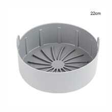 Silicone Air Fryer Basket Gray Round and Square 22cm