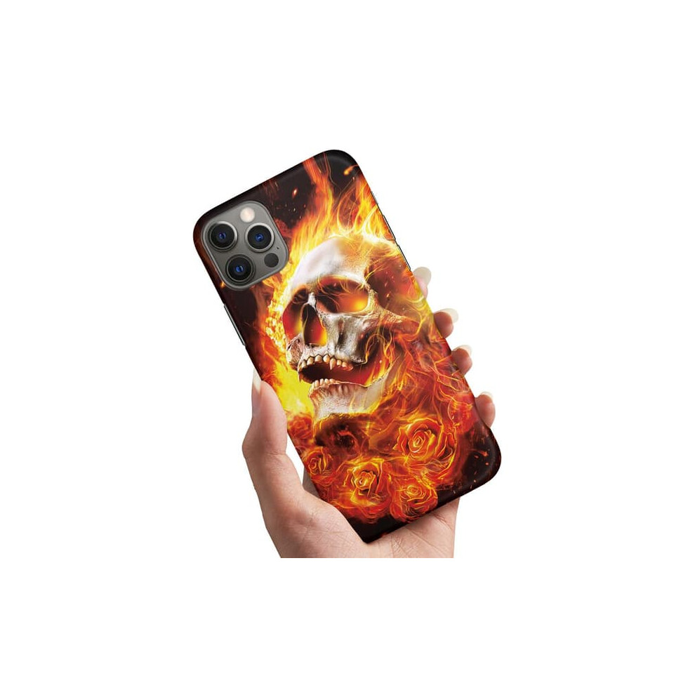 Iphone 12/12 Pro Case Burning Skull Design 962029400424