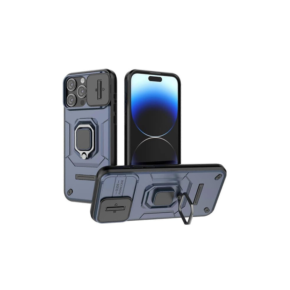 Shockproof Iphone 14 Pro Max Case Pc+Tpu With Sliding Lens Gray 962029385158