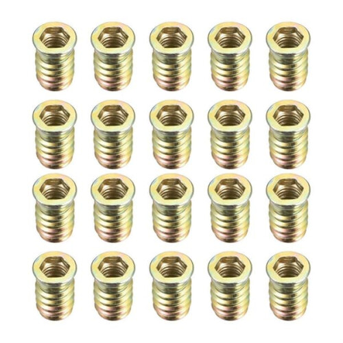 Threaded Insert Nuts for Wood M1025 mm 20 pcs