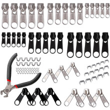 Zipper Repair Kit Metal 85 Pieces 3mm 5mm 8mm