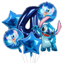 Lilo & Stitch party balloons blue 6 pcs 30 inch