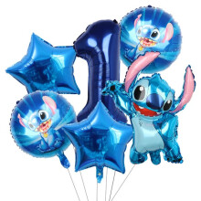 Lilo & Stitch party balloons blue 30 inch 6 pcs