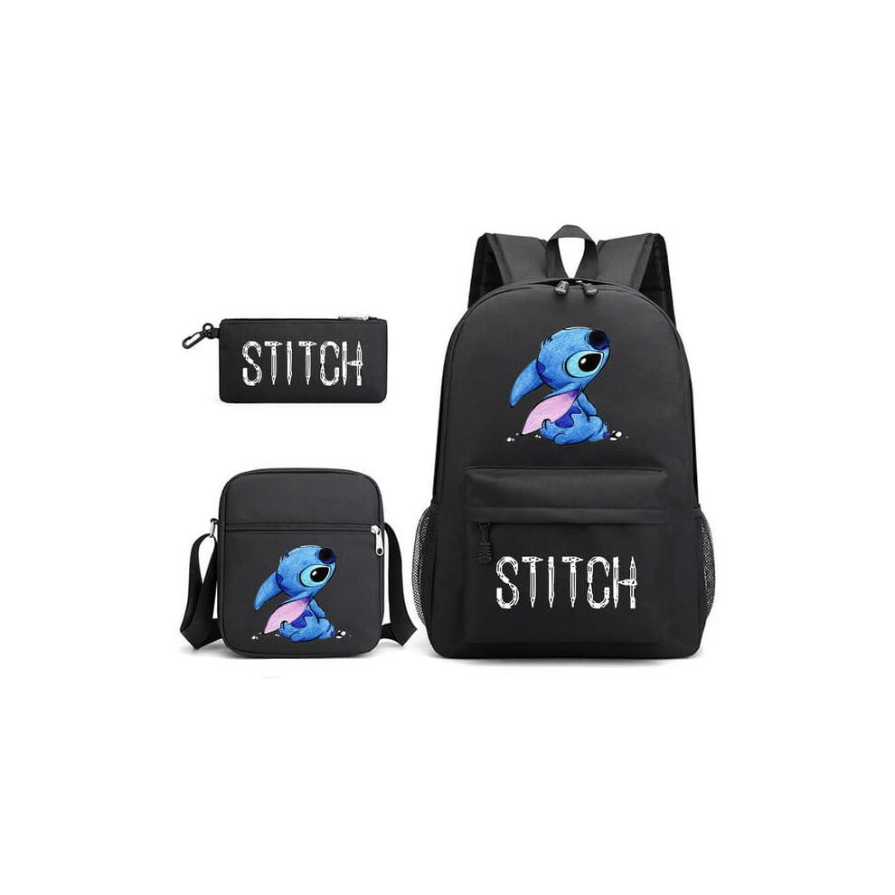 Lilo & Stitch backpack school bag black
