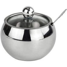 Sugar Bowl Stainless Steel with Lid 7.6cm