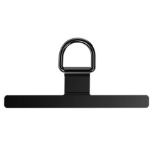 Crochadóir Lanyard Fón Póca Uilíoch Dubh