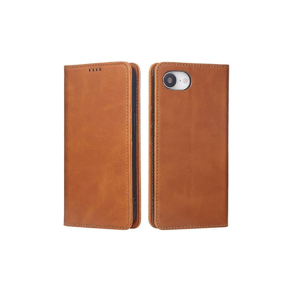 Iphone 16E Pu Leather Wallet Case Brown 900223051103