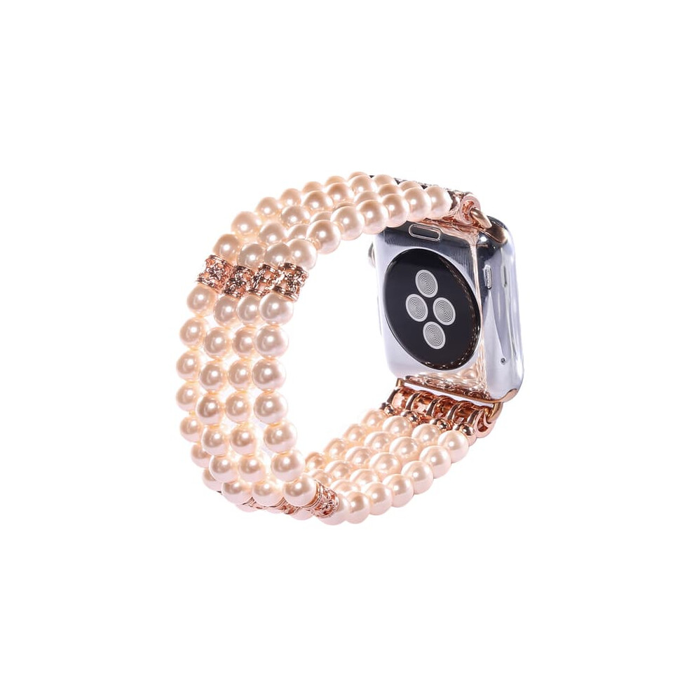 Pearl Bracelet For Apple Watch 38/40/41Mm Elastic Beaded White 962029399896