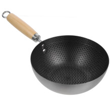 Honeycomb Stainless Steel Wok Pan Non-Stick 12-inch