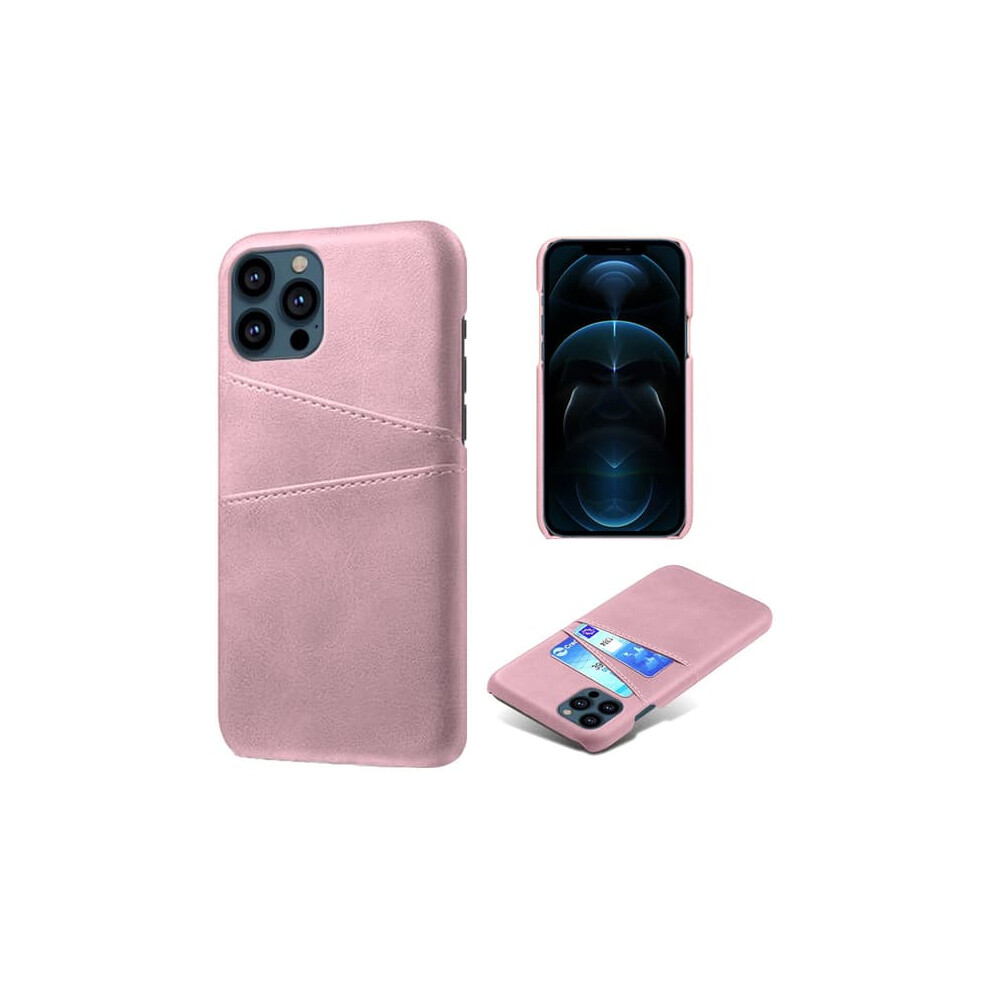 Leather Iphone 13 Pro Max Case With Card Slot Pink 962029385813