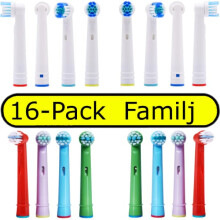 Toothbrush Heads Compatible 16-Pack Family Mix