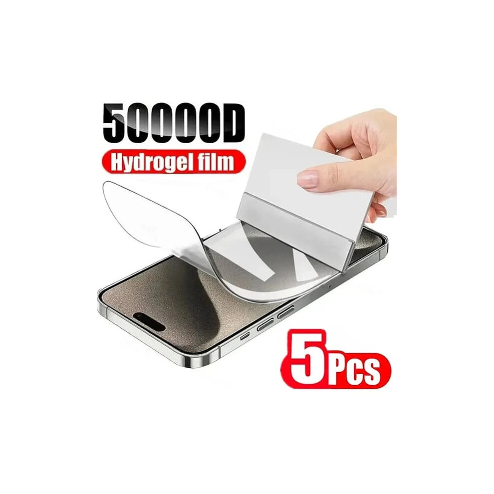 Hydrogel Screen Protector For Iphone 15 To 7 - 5 Pcs 962029412359