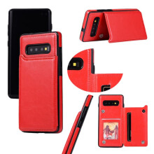 NKOBEE leather wallet case for Samsung Galaxy S10 red