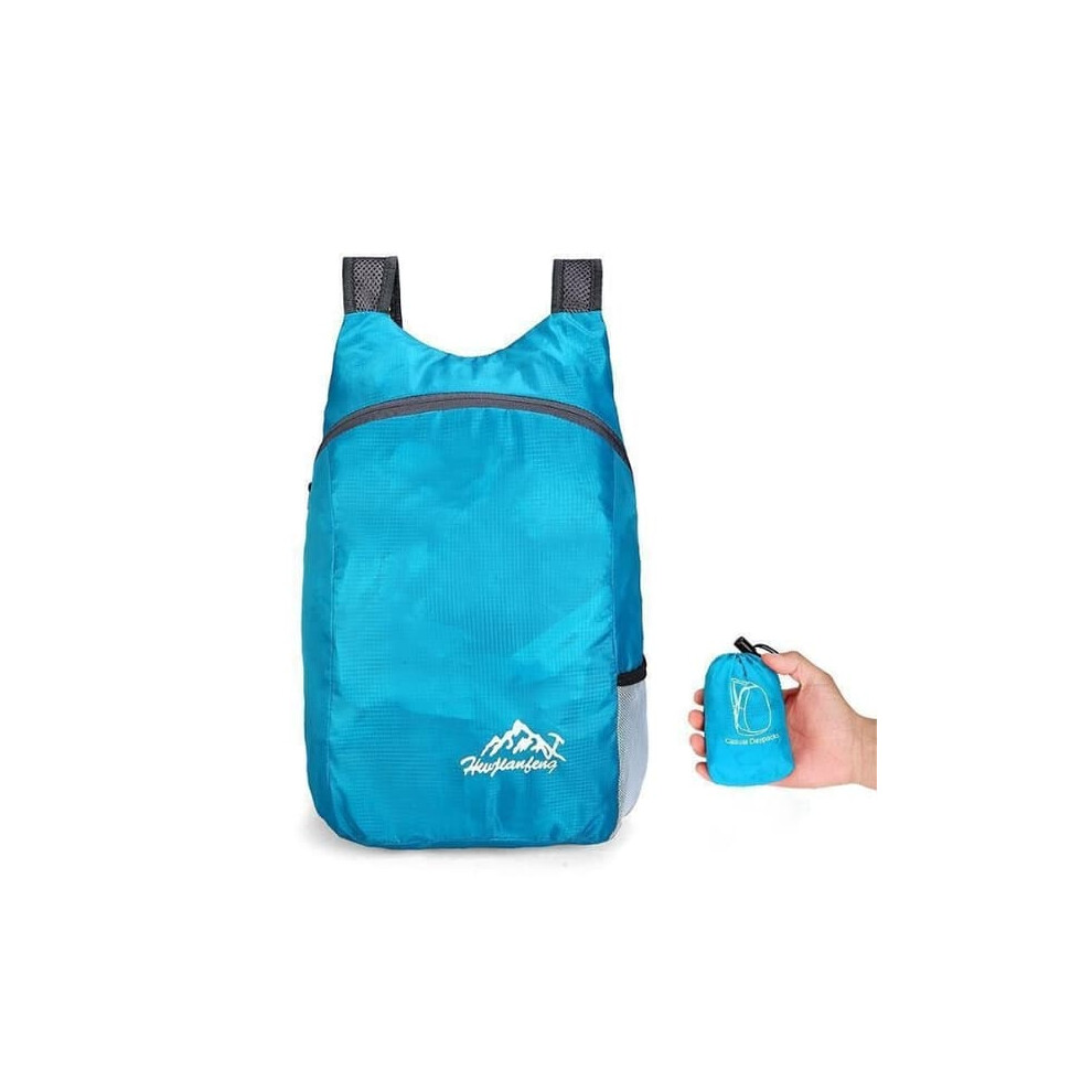 Ultralight Foldable Backpack Small Durable Blue 962029395805