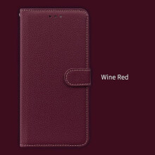 iPhone 11 PU Leather Wallet Case Wine Red