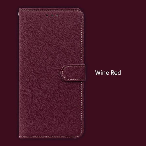 iPhone 11 PU Leather Wallet Case Wine Red