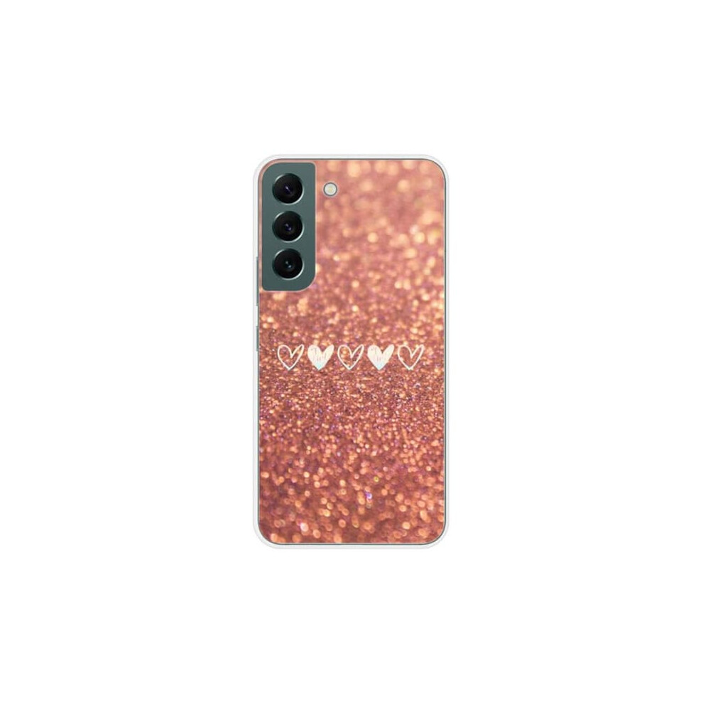 Silicone Case For Samsung Galaxy S22 Heart Glitter 900223052247