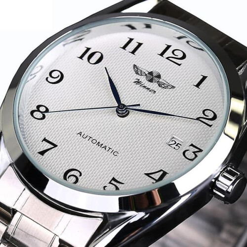 Men's automatic mechanical watch stainless steel with