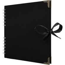 Square scrapbook album black kraft paper 60 pages