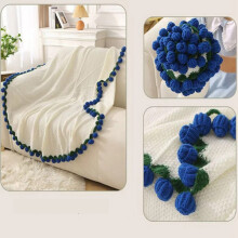 Handmade knitted rose bouquet blanket 1 piece