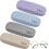 Linen Canvas Hard Glasses Case with Cloth 4 pcs 1