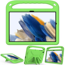 Samsung Galaxy Tab A9+ shockproof case with holder green
