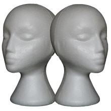 Wig Head Foam Mannequin Female 2 pcs