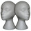 Wig Head Foam Mannequin Female 2 pcs 1