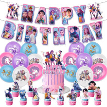 K-pop Demon Hunters birthday decorations set 1