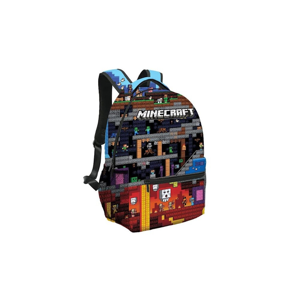 Minecraft backpack for kids black with Creeper Zombie