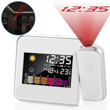 Projection Alarm Clock LED Digital USB Rechargeable