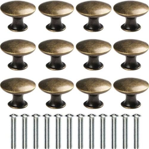 Furniture Knobs Vintage-Style Drawer Handles 12 Pack