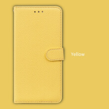 iPhone 16E yellow flip wallet case with card holder