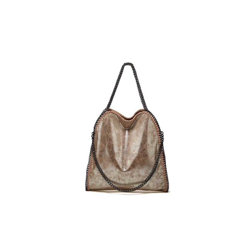 Women's Shoulder Bag With Chain Strap Pale Pinkish Gray 962029411161