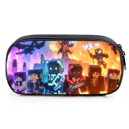 Minecraft pencil case stationery organizer for kids