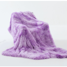 Purple shaggy blanket double layer lightweight L