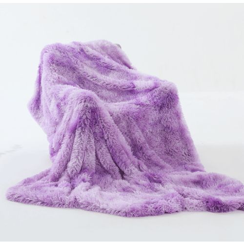 Purple shaggy blanket double layer lightweight L