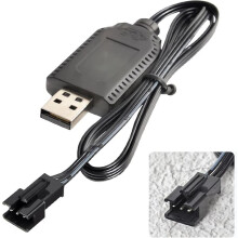 USB Charging Cable for 2S 7.4V LiPo Battery with SM-3P