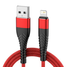 USB Charging Cable for iPhone and iPad 3M Red