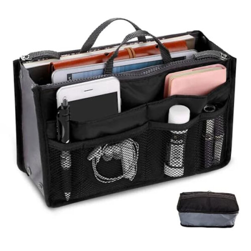 Black bag-in-bag insert 28 x 18 x 3–10 cm